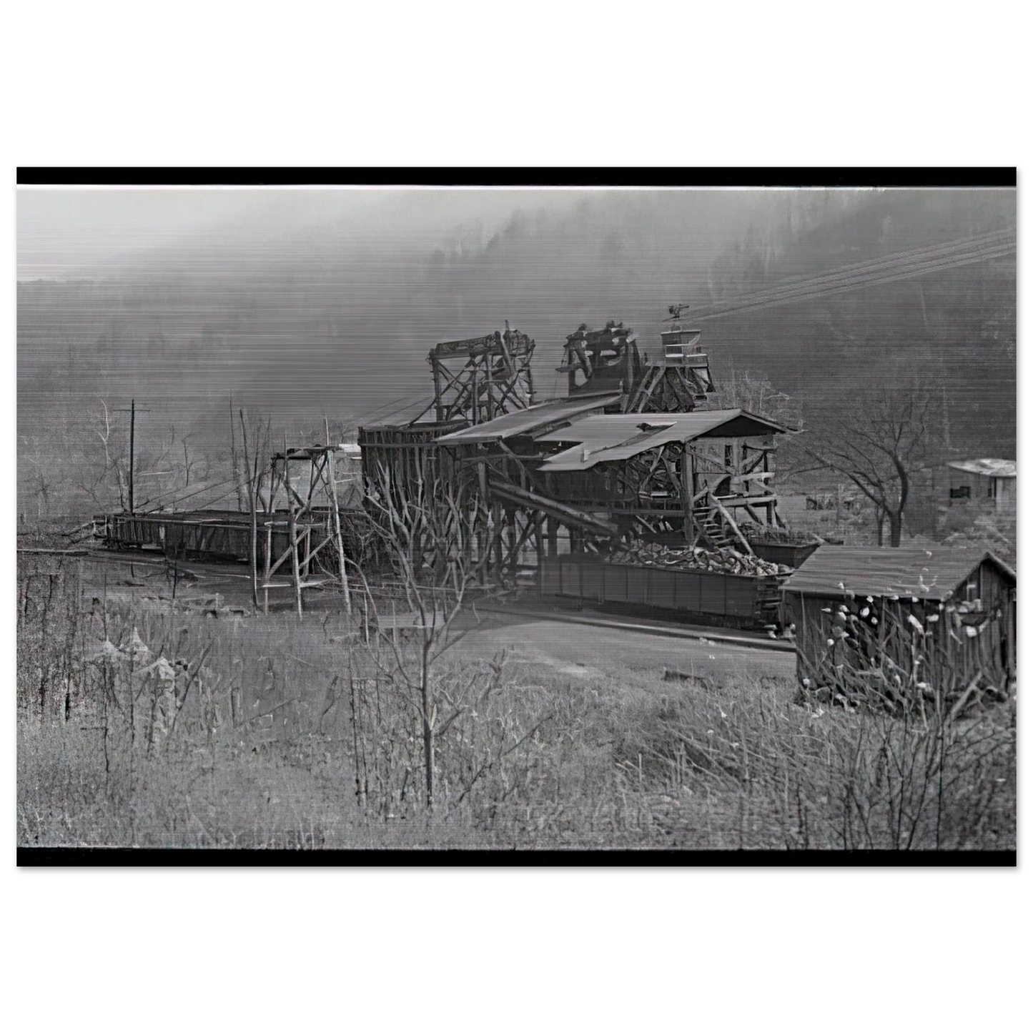 LOADING RECENTLY MINED COAL IN JENKINS 1935 - Ben Shahn Brushed Aluminum Print - 70x100 cm / 28x40 inches | Ben Shahn Aluminum Print | Ben Shahn Prints