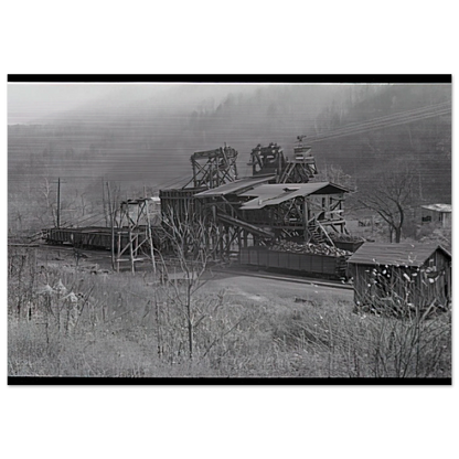 LOADING RECENTLY MINED COAL IN JENKINS 1935 - Ben Shahn Brushed Aluminum Print - 70x100 cm / 28x40 inches | Ben Shahn Aluminum Print | Ben Shahn Prints