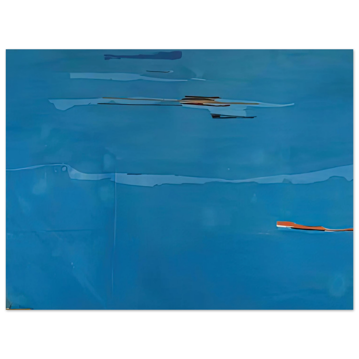 Helen Frankenthaler - Ocean Drive West #1, 1974- Wall Art - 60x80 cm / 24x32 inches - Premium Wooden Framed Poster With Fine Art Paper-canvas - White frame