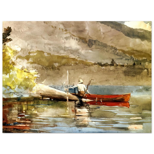 Winslow Homer - THE RED CANOE 1884  75x100 cm / 30x40inches Fine Art Poster