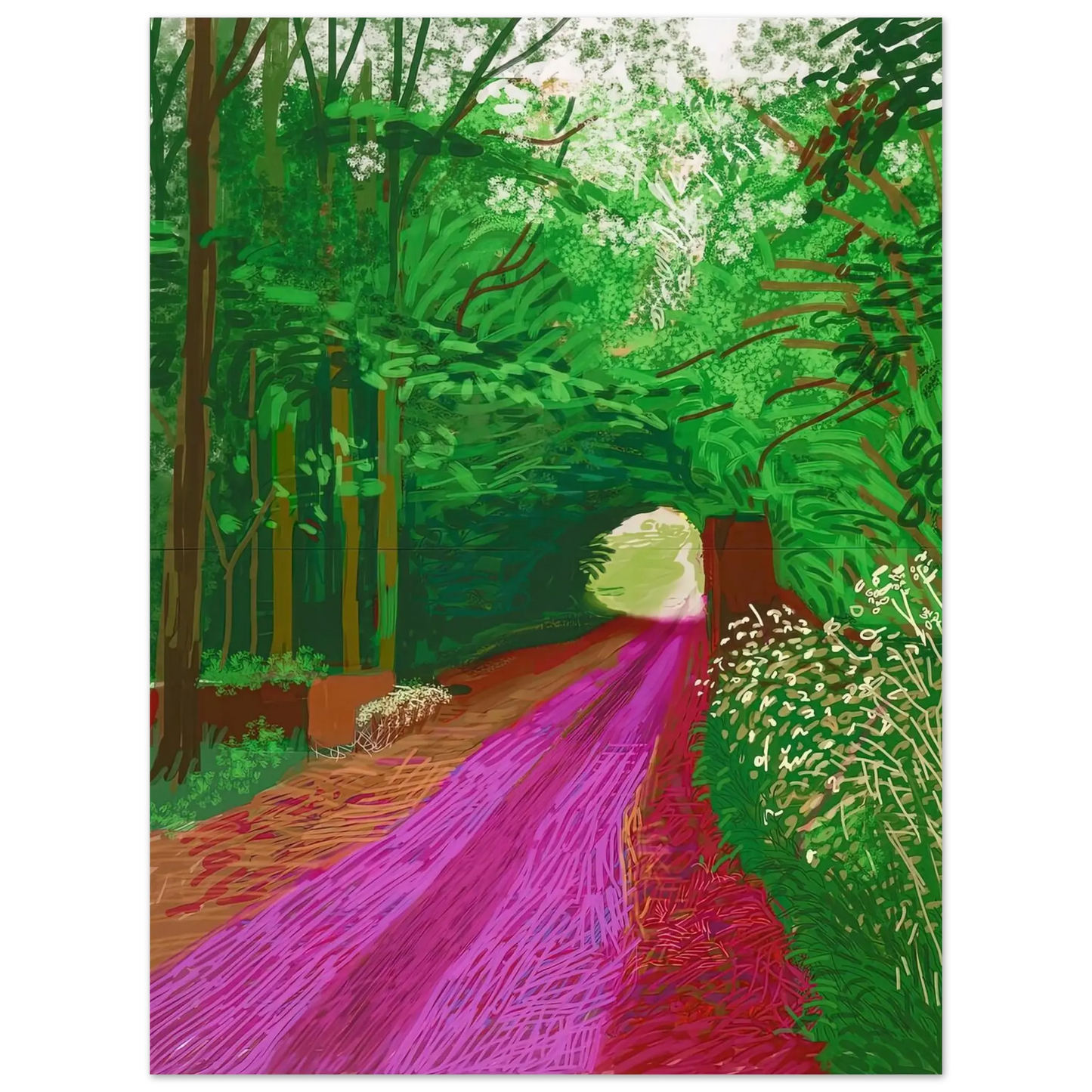 David Hockney - David Hockney Wall art - A3 (29.7 x 42  cm) - Premium Wooden Framed Poster With Fine Art Paper - White frame