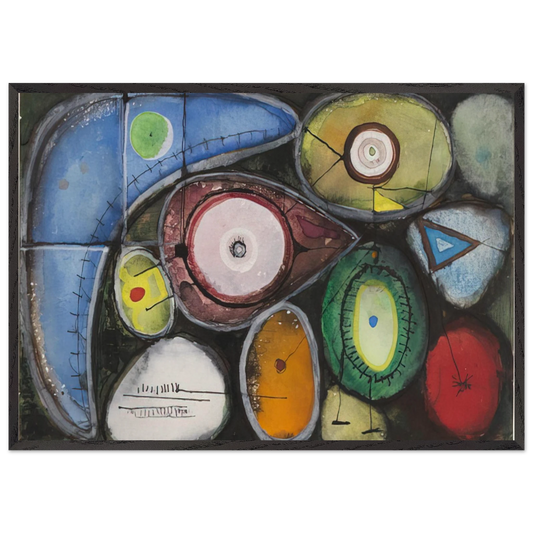 Untitled - 1946 N1 - Richard Pousette-Dart 70x100 cm / 28x40 inches Framed Art Print – Black Wooden Frame