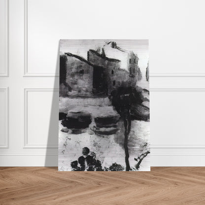 LLANE BEACH CADAQUES - Salvador Dali Brushed Aluminum Print - 70x100 cm / 28x40 inches | Salvador Dali Aluminum Print | Salvador Dali Prints