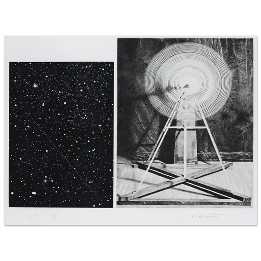 Vija Celmins - CONCENTRIC BEARINGS A 1984  75x100 cm / 30x40inches Fine Art Poster