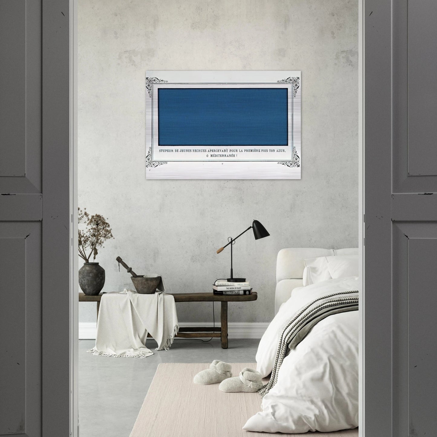 The Awe of Navy Recruits Seeing for the First Time Your Blue, O Mediterranean Sea! - Alphonse Allais Brushed Aluminum Print - 70x100 cm / 28x40 inches | Alphonse Allais Aluminum Print | Alphonse Allais Prints