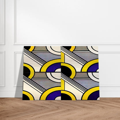MODULAR PAINTING WITH FOUR PANELS 1 1969 - Roy Lichtenstein Brushed Aluminum Print - 70x100 cm / 28x40 inches | Roy Lichtenstein Aluminum Print | Roy Lichtenstein Prints