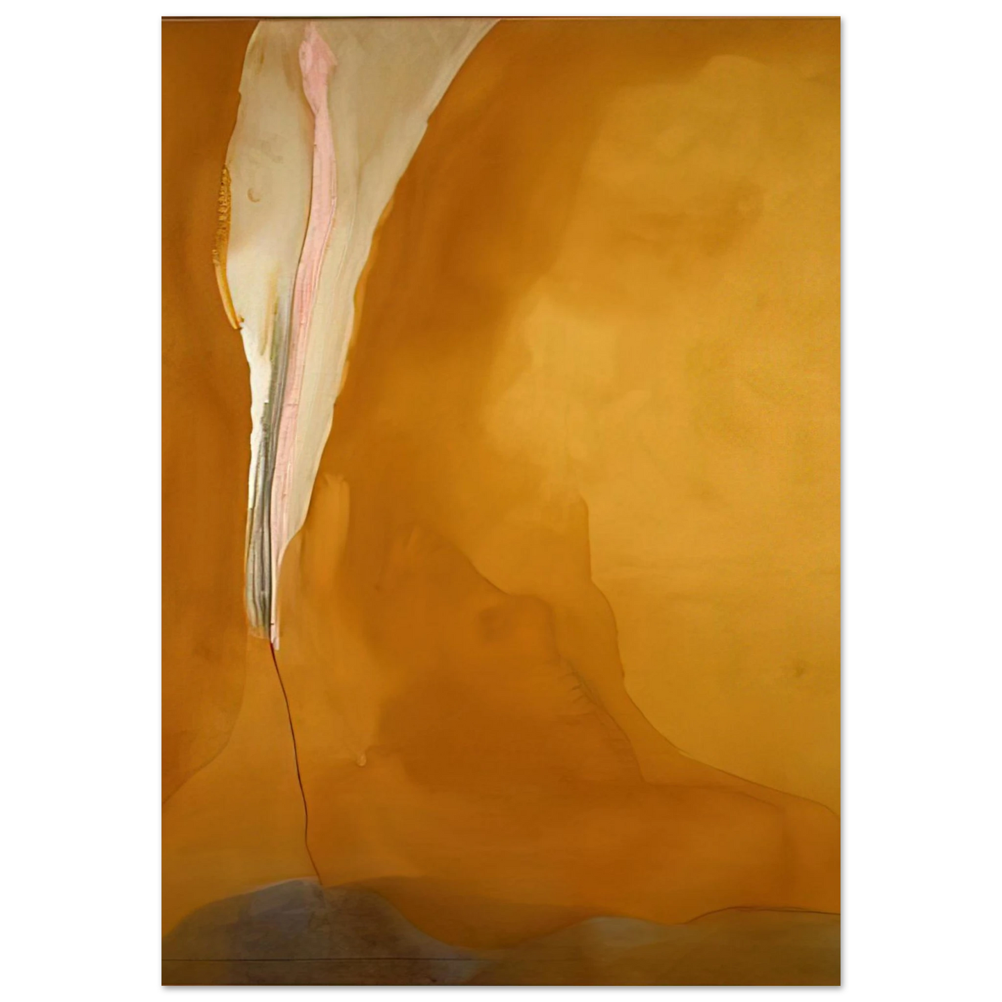 Helen Frankenthaler - Coral Wedge - 1972 Wall art - 27x35 cm / 11x14 inches - Premium Wooden Framed Poster With Fine Art Paper-canvas - Black frame