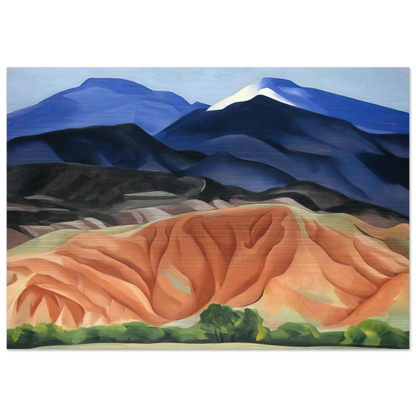 Black Mesa Landscape, New Mexico - Out Back of Mary`s II - Georgia O'Keeffe Brushed Aluminum Print - 70x100 cm / 28x40 inches | Georgia O'Keeffe Aluminum Print | Georgia O'Keeffe Prints