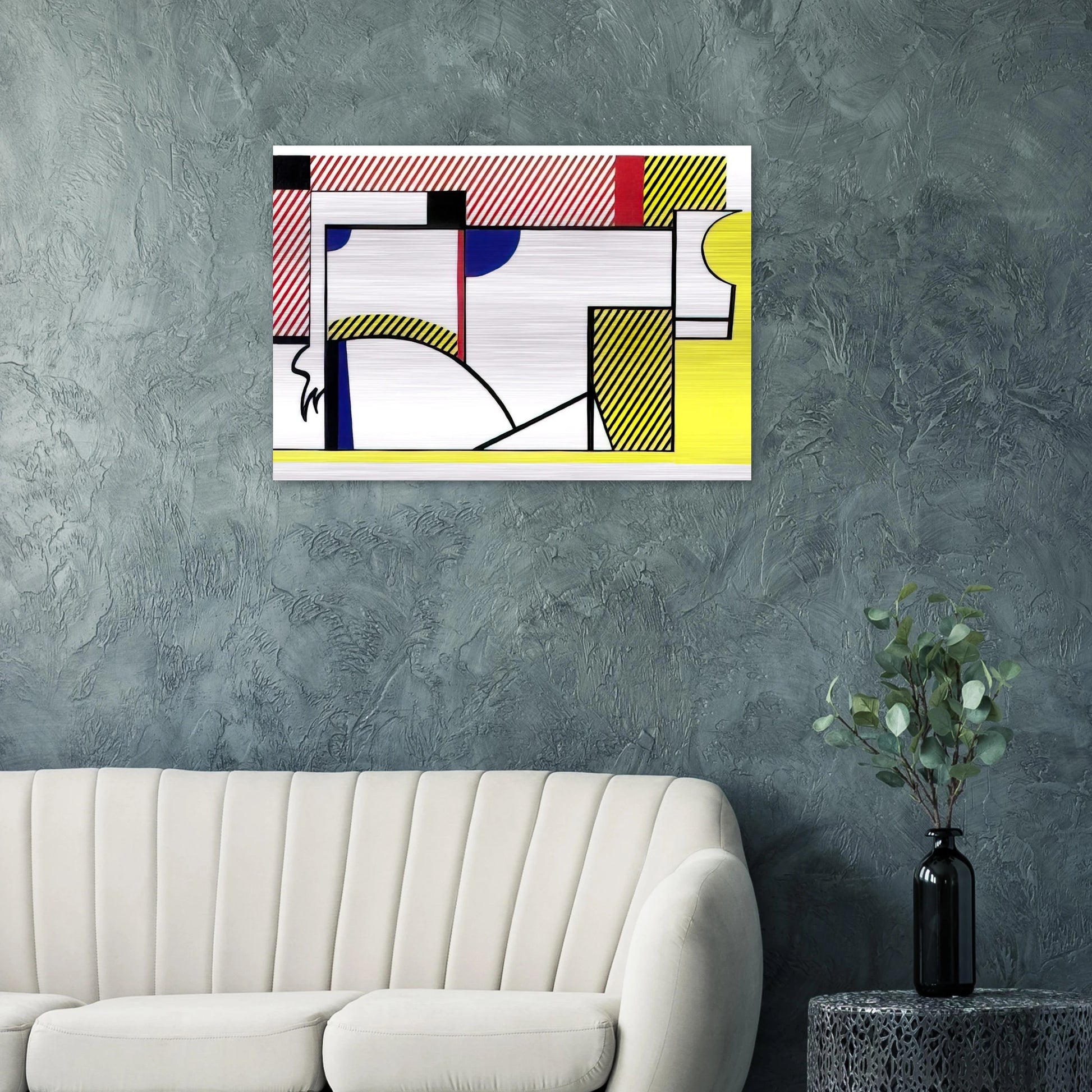 BULL VI 1973 - Roy Lichtenstein Brushed Aluminum Print - 70x100 cm / 28x40 inches | Roy Lichtenstein Aluminum Print | Roy Lichtenstein Prints