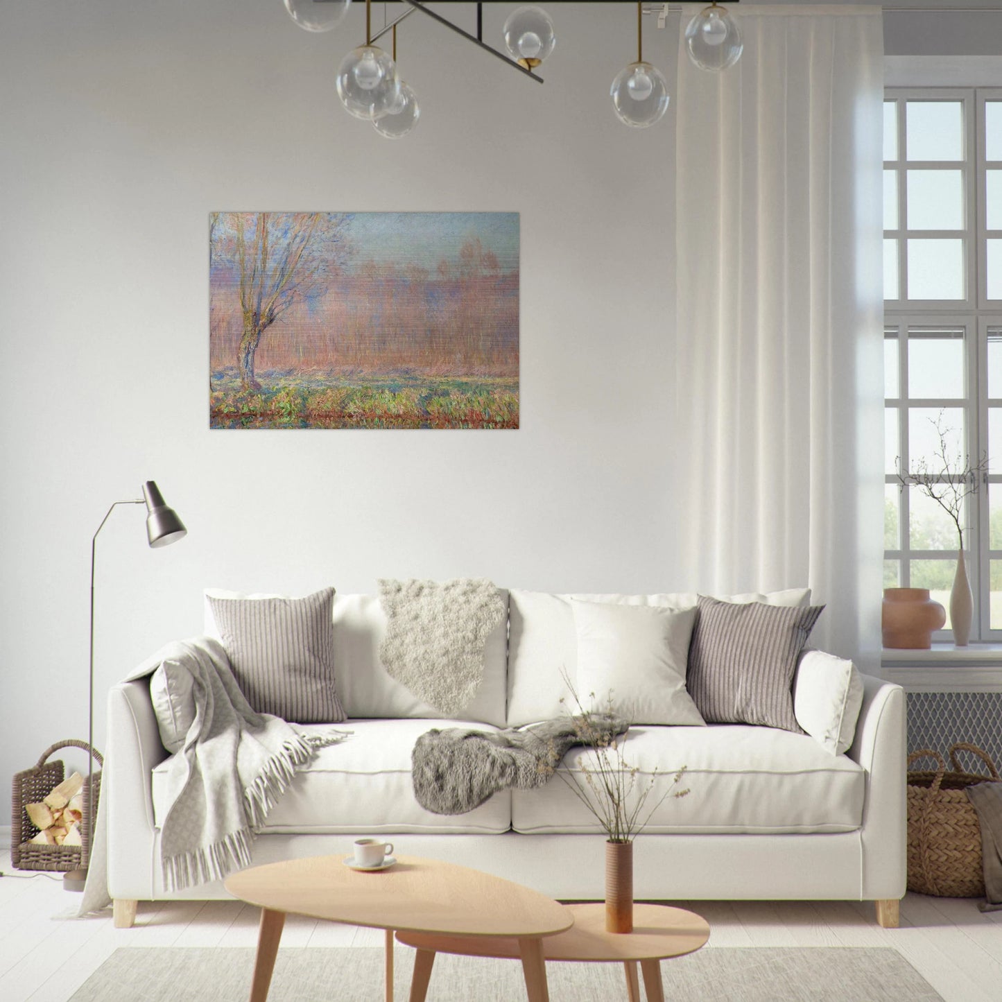 The Willows - claude monet Brushed Aluminum Print - 70x100 cm / 28x40 inches | claude monet Aluminum Print | claude monet Prints