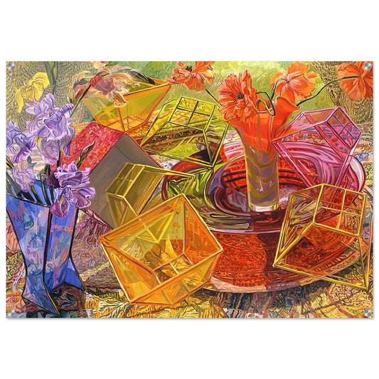 PLASTIC BOXES 2007 - Janet Fish Acrylic Print - 70x100 cm / 28x40″ inches