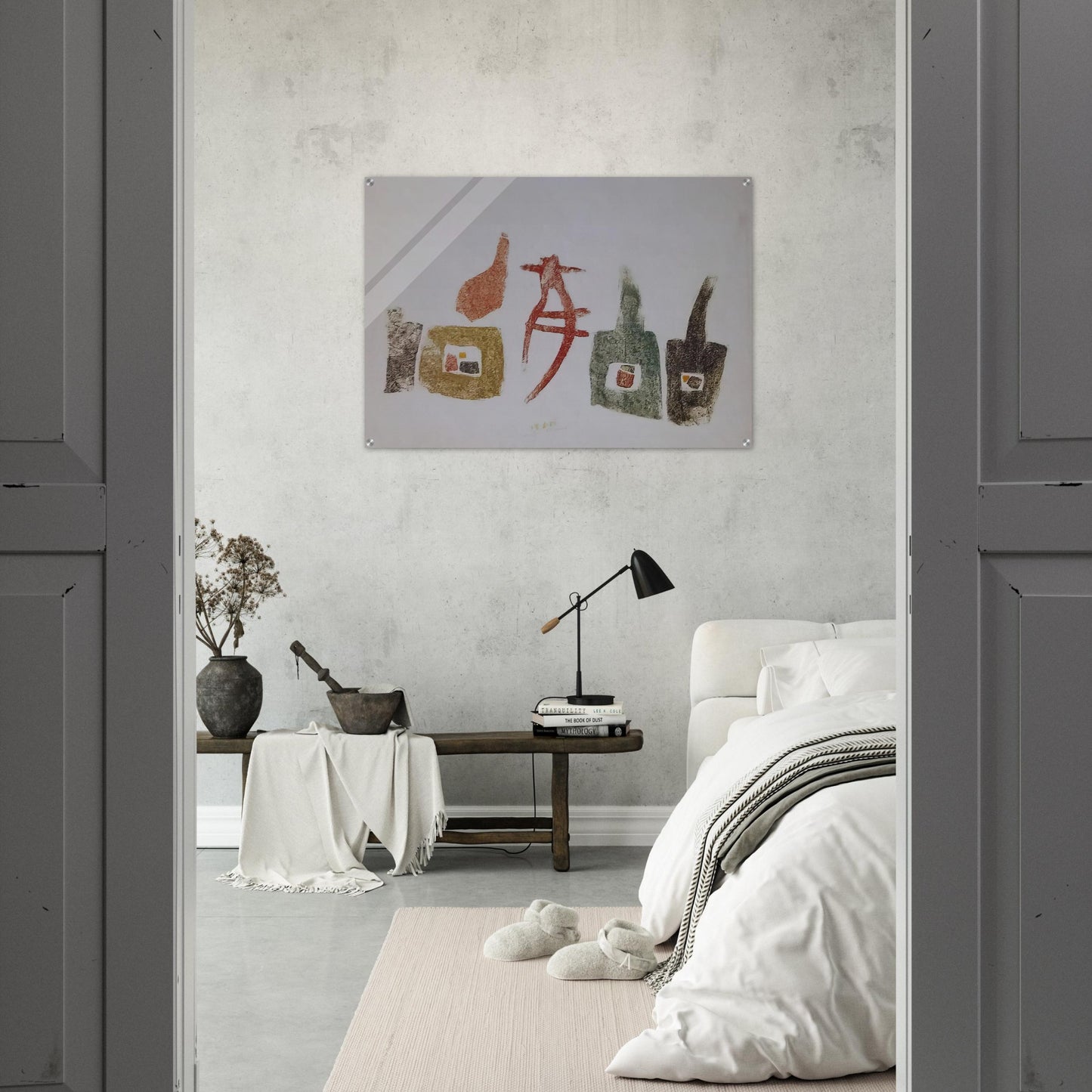 15.6.57 - Julius Bissier Acrylic Print - 70x100 cm / 28x40″ inches