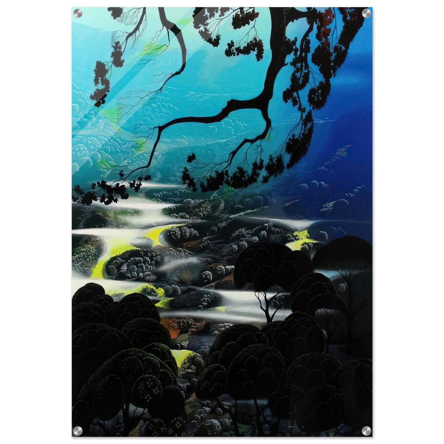 Days End - Eyvind Earle Acrylic Print - 70x100 cm / 28x40″ inches