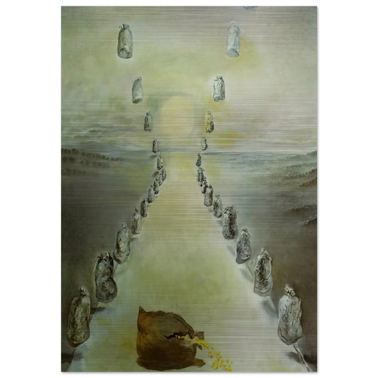 THE PATH OF ENIGMAS FIRST VERSION - Salvador Dali Brushed Aluminum Print - 70x100 cm / 28x40 inches | Salvador Dali Aluminum Print | Salvador Dali Prints