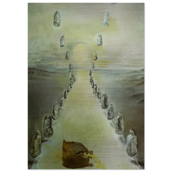 THE PATH OF ENIGMAS FIRST VERSION - Salvador Dali Brushed Aluminum Print - 70x100 cm / 28x40 inches | Salvador Dali Aluminum Print | Salvador Dali Prints