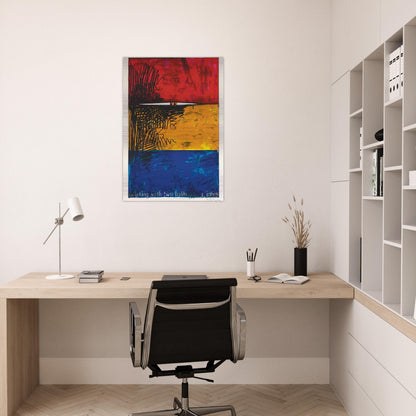 PAINTING WITH TWO BALLS ULAE 87 - Jasper Johns Brushed Aluminum Print - 70x100 cm / 28x40 inches | Jasper Johns Aluminum Print | Jasper Johns Prints