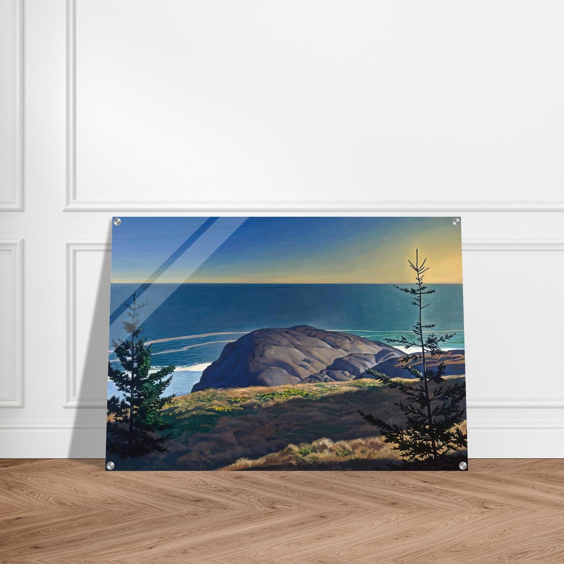 Young Spruces, Maine Coast - Rockwell Kent Acrylic Print - 70x100 cm / 28x40″ inches