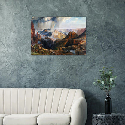The Chasm of the Colorado - Thomas Moran Brushed Aluminum Print - 70x100 cm / 28x40 inches | Thomas Moran Aluminum Print | Thomas Moran Prints