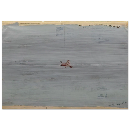 Grasshopper - 1975 - Paul Thek Brushed Aluminum Print - 70x100 cm / 28x40 inches | Paul Thek Aluminum Print | Paul Thek Prints