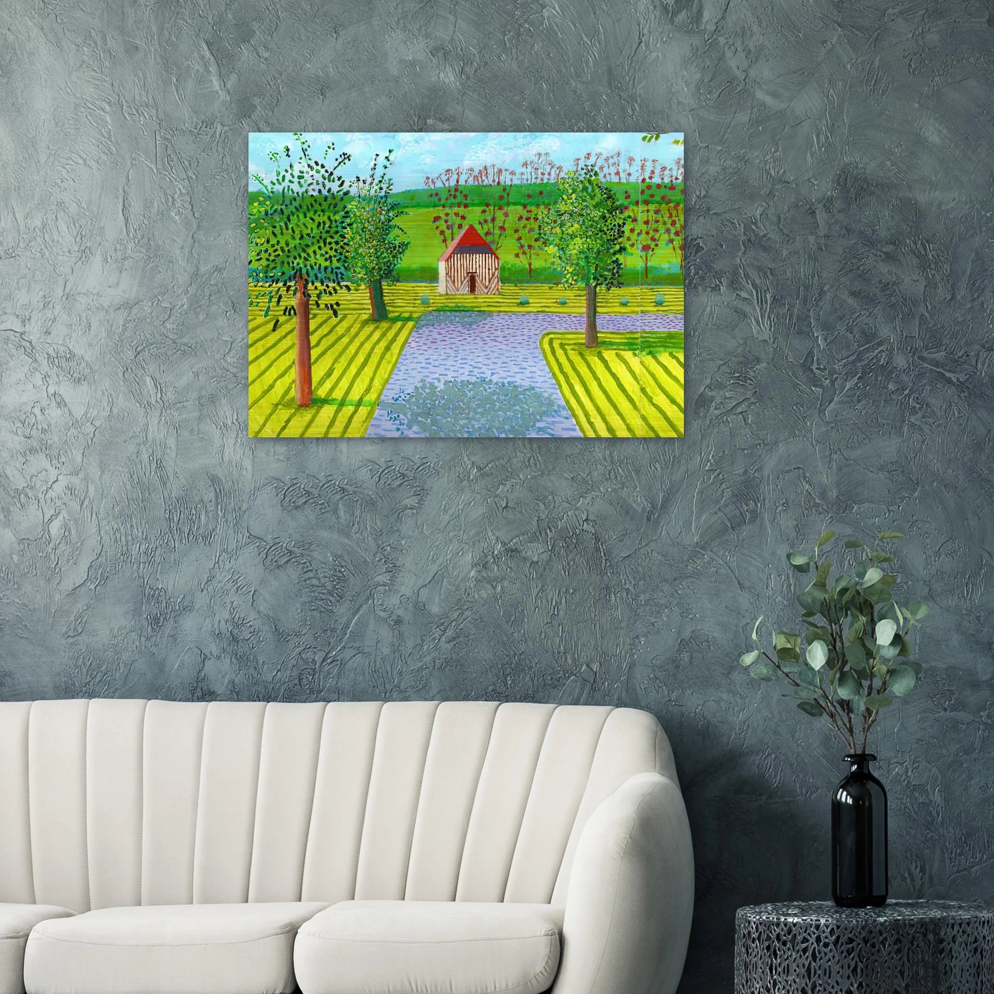 David Hockney - David Hockney Brushed Aluminum Print - 70x100 cm / 28x40 inches | David Hockney Aluminum Print | David Hockney Prints