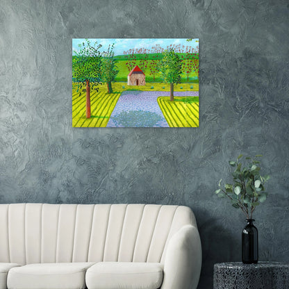 David Hockney - David Hockney Brushed Aluminum Print - 70x100 cm / 28x40 inches | David Hockney Aluminum Print | David Hockney Prints