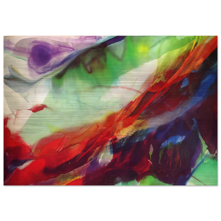 Phenomena Sun over the Hour Glass - 1966 - Paul Jenkins Brushed Aluminum Print - 70x100 cm / 28x40 inches | Paul Jenkins Aluminum Print | Paul Jenkins Prints