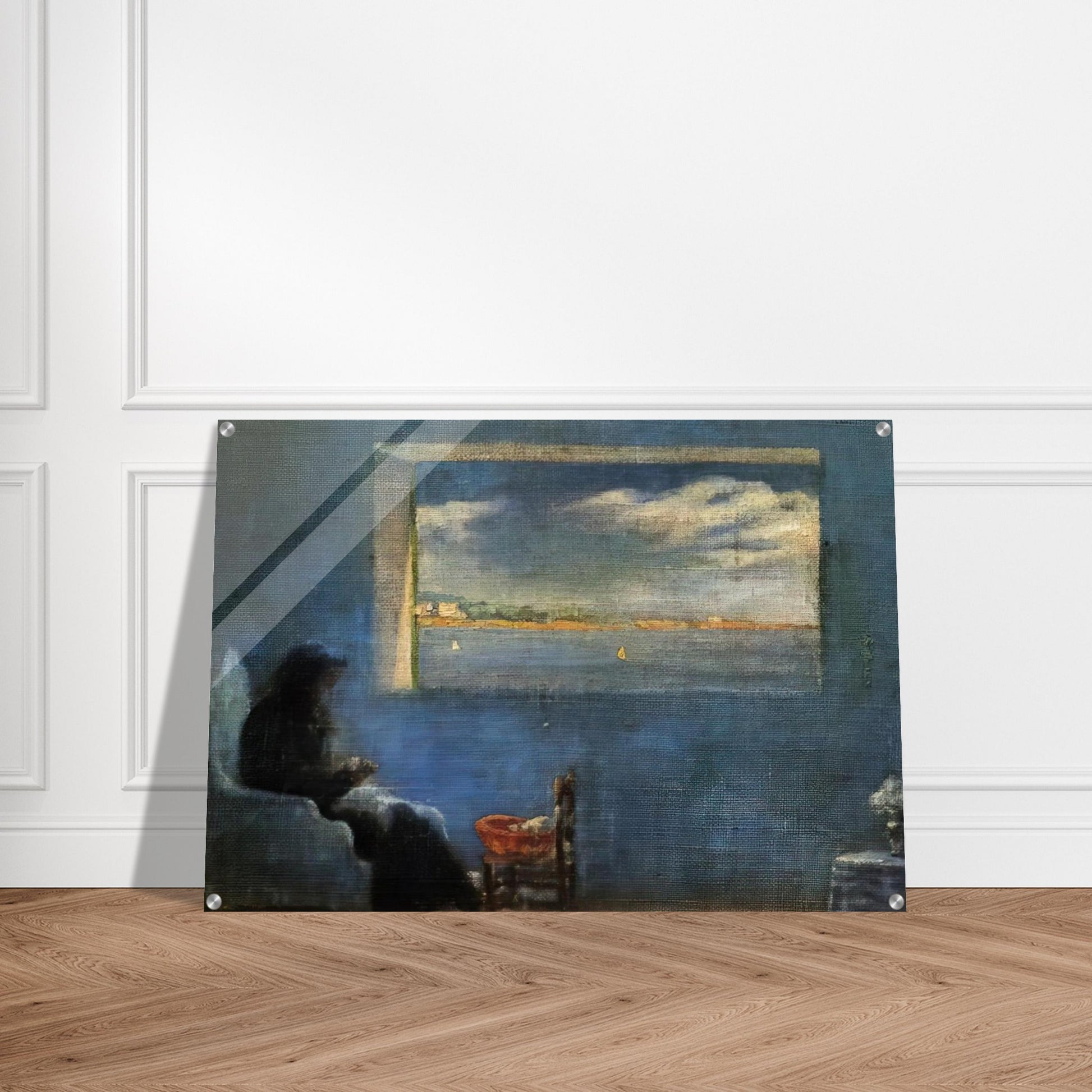 PORTRAIT OF GRANDMOTHER ANA SEWING - Salvador Dali Acrylic Print - 70x100 cm / 28x40″ inches | Salvador Dali Wall Art | Salvador Dali Prints