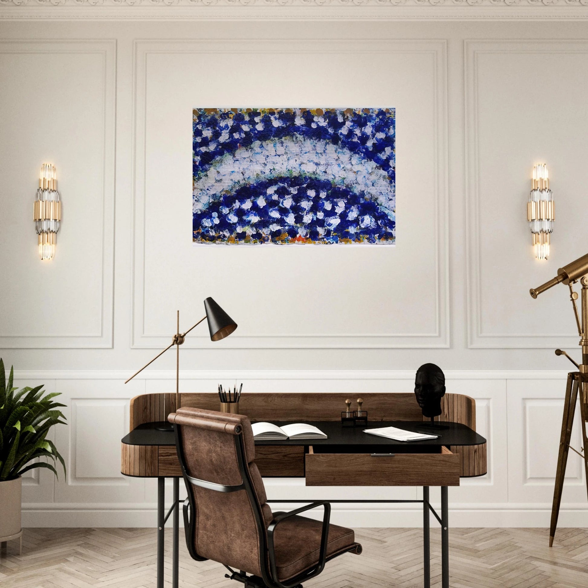 Intensive Crescent - 1985 - Richard Pousette-Dart Brushed Aluminum Print - 70x100 cm / 28x40 inches | Richard Pousette-Dart Aluminum Print | Richard Pousette-Dart Prints