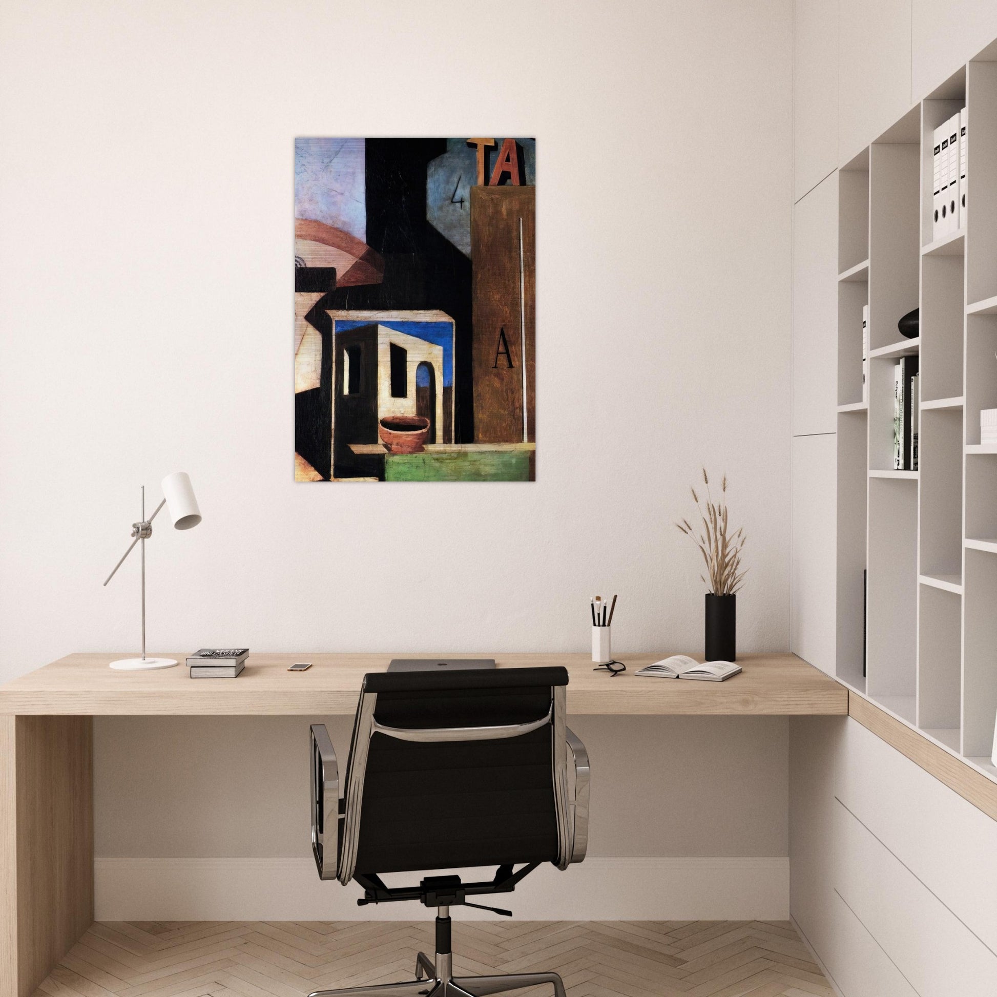 LA COMPOSIZIONE TA 1916 - Carlo Carra Brushed Aluminum Print - 70x100 cm / 28x40 inches | Carlo Carra Aluminum Print | Carlo Carra Prints