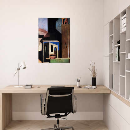 LA COMPOSIZIONE TA 1916 - Carlo Carra Brushed Aluminum Print - 70x100 cm / 28x40 inches | Carlo Carra Aluminum Print | Carlo Carra Prints