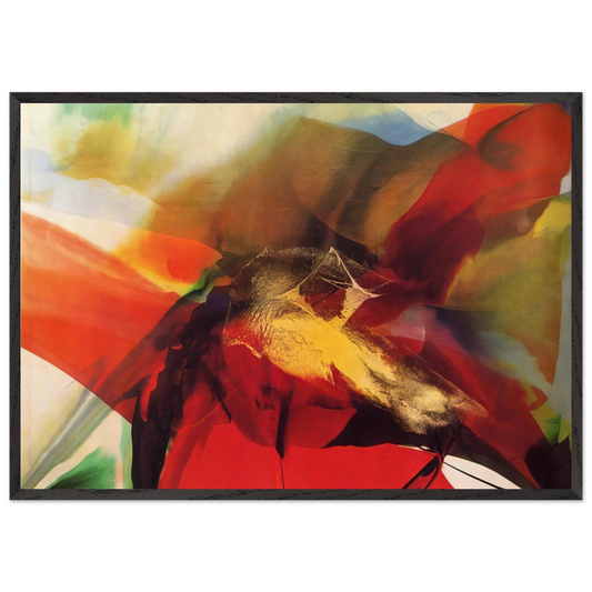 Phenomena Day of Zagorsk - 1966 - Paul Jenkins 70x100 cm / 28x40 inches Framed Art Print – Black Wooden Frame