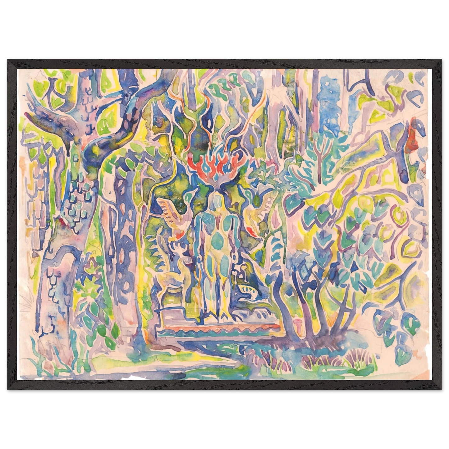 Walter Inglis Anderson - Walter Anderson Wall art - 27x35 cm / 11x14 inches - Premium Wooden Framed Poster With Fine Art Paper-canvas - White frame