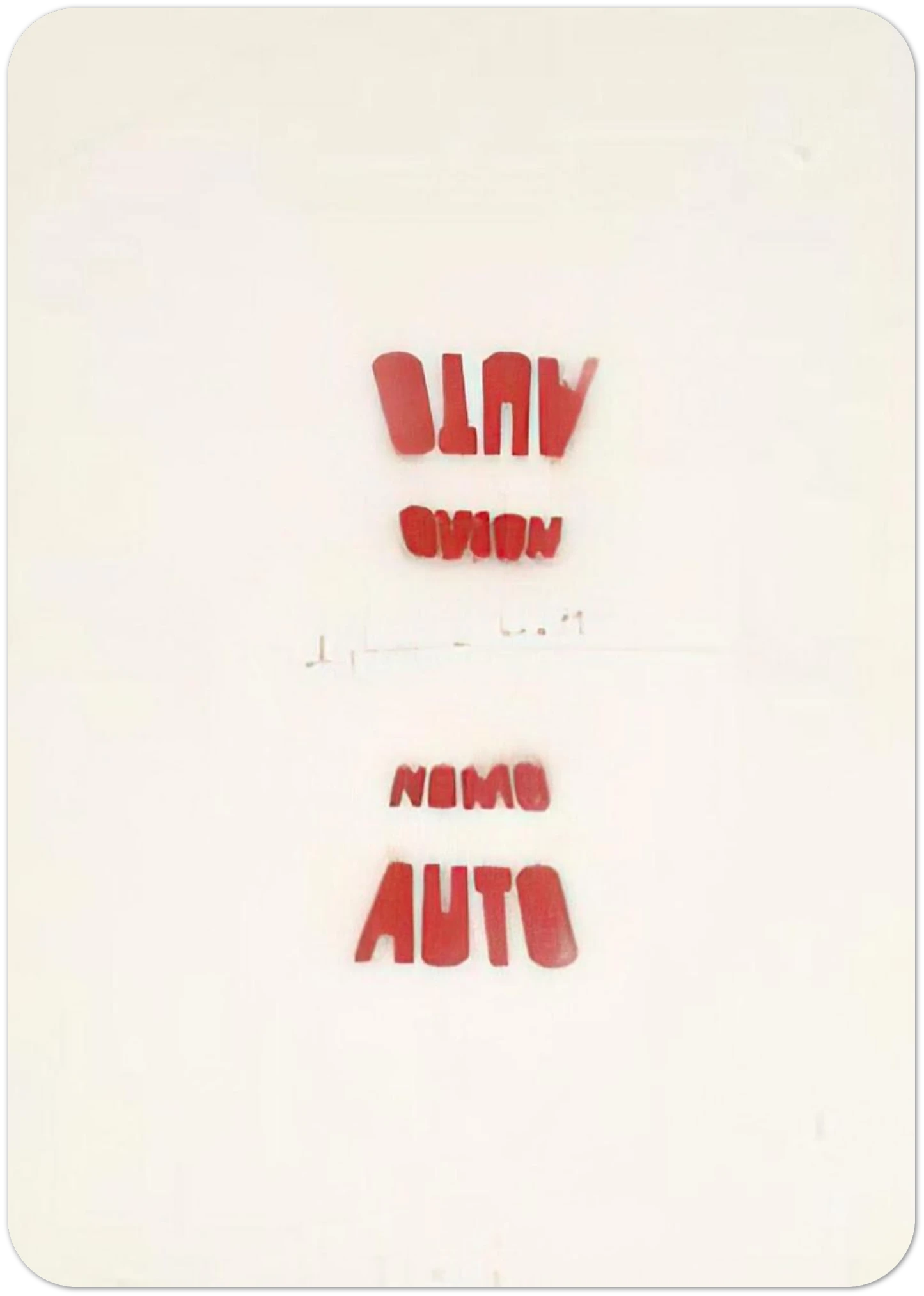 AUTO NOMO I VEDENTI 1979 By Alighiero Boetti Pack of 10 Post Cards | Alighiero Boetti Post Cards | A6 (10.5 x 14.8 cm) - 4.1 x 5.8 inches