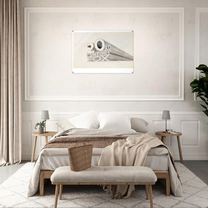 TRADEMARK STUDY 5 1962 - Edward Ruscha Acrylic Print - 70x100 cm / 28x40″ inches | Edward Ruscha Wall Art | Edward Ruscha Prints