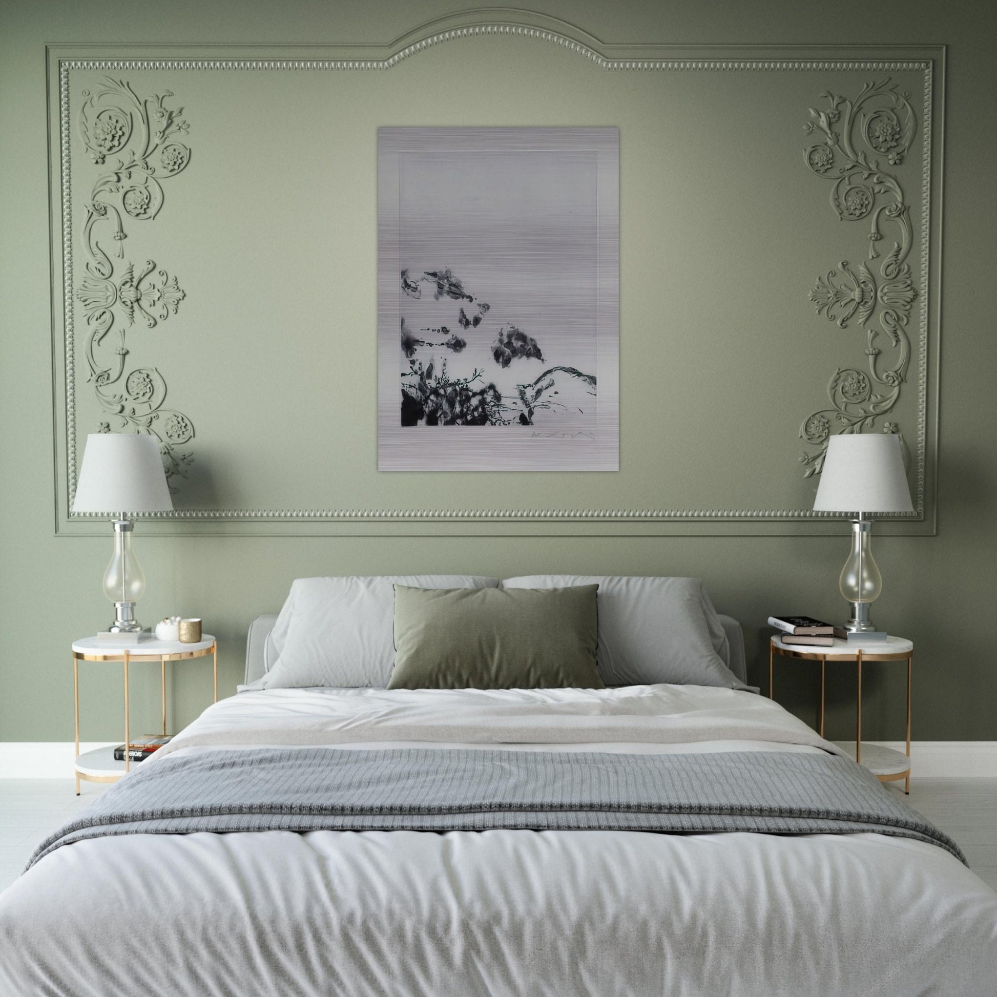 ANNONCIATION AND MOMENTS 383 1994 - Zao Wou-Ki Brushed Aluminum Print - 70x100 cm / 28x40 inches | Zao Wou-Ki Aluminum Print | Zao Wou-Ki Prints