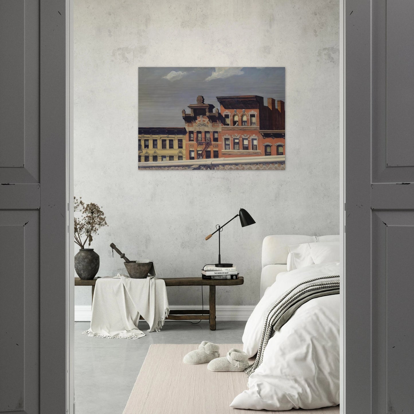 From Williamsburg Bridge - Edward Hopper Brushed Aluminum Print - 70x100 cm / 28x40 inches | Edward Hopper Aluminum Print | Edward Hopper Prints
