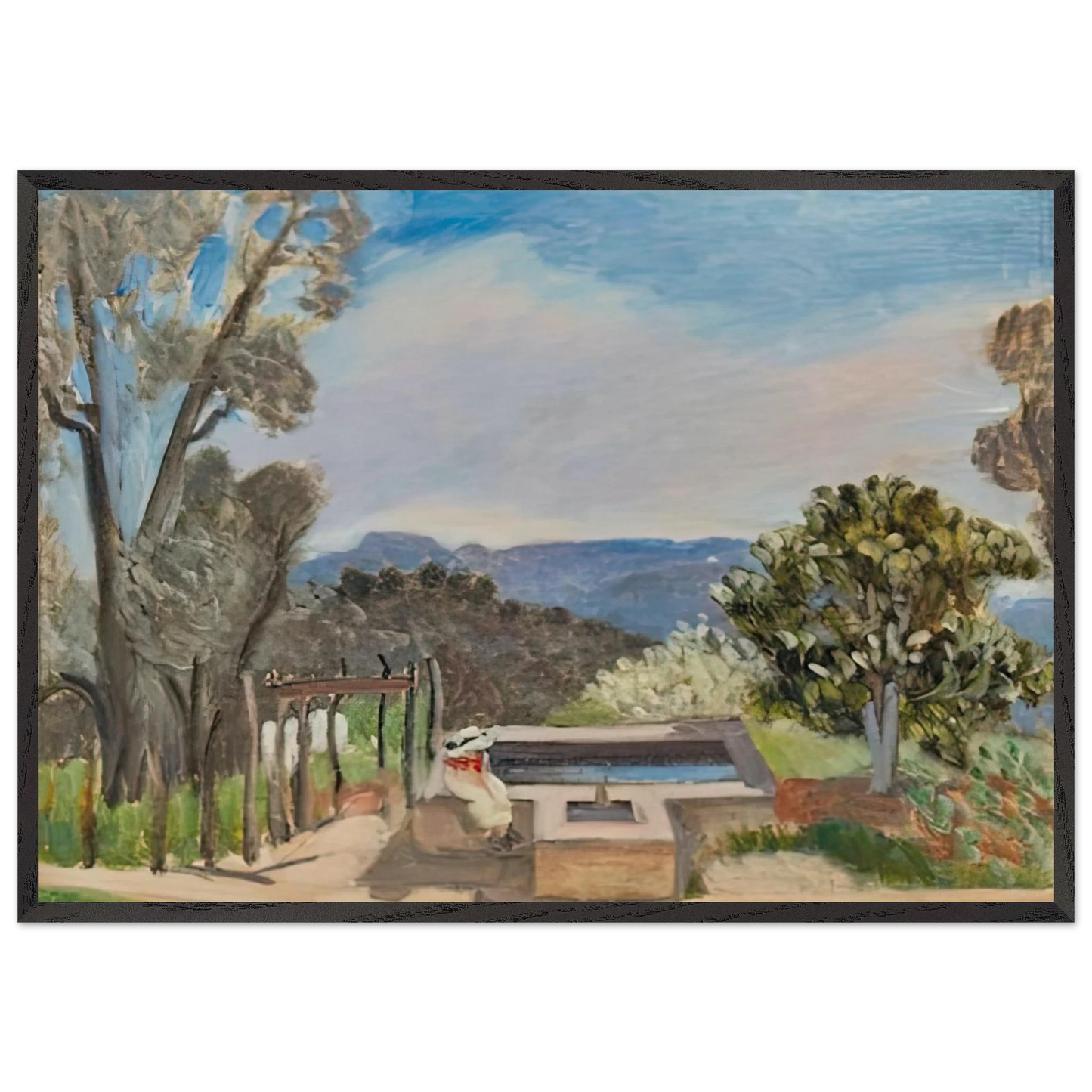 LE VIVIER PAYSAGE DE PROVENCE 1923 - Henri Matisse 70x100 cm / 28x40 inches Framed Art Print – Black Wooden Frame