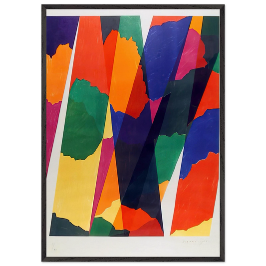 Wait - Untitled XIX - 1968 - Piero Dorazio 70x100 cm / 28x40 inches Framed Art Print – Black Wooden Frame