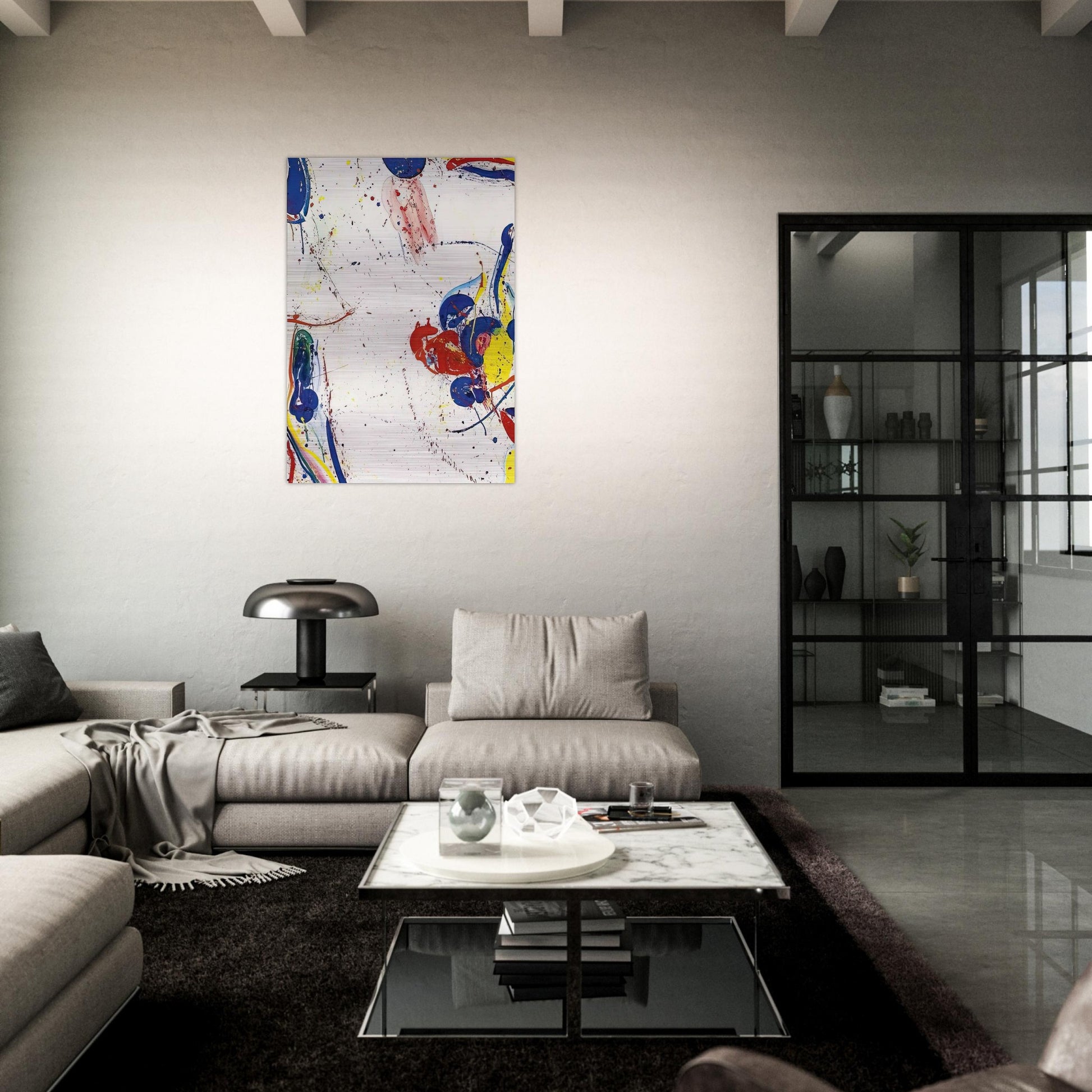 On Return - Sam Francis Brushed Aluminum Print - 70x100 cm / 28x40 inches | Sam Francis Aluminum Print | Sam Francis Prints