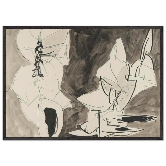 Leap Frog - 1952 - Gene Davis 70x100 cm / 28x40 inches Framed Art Print – Black Wooden Frame