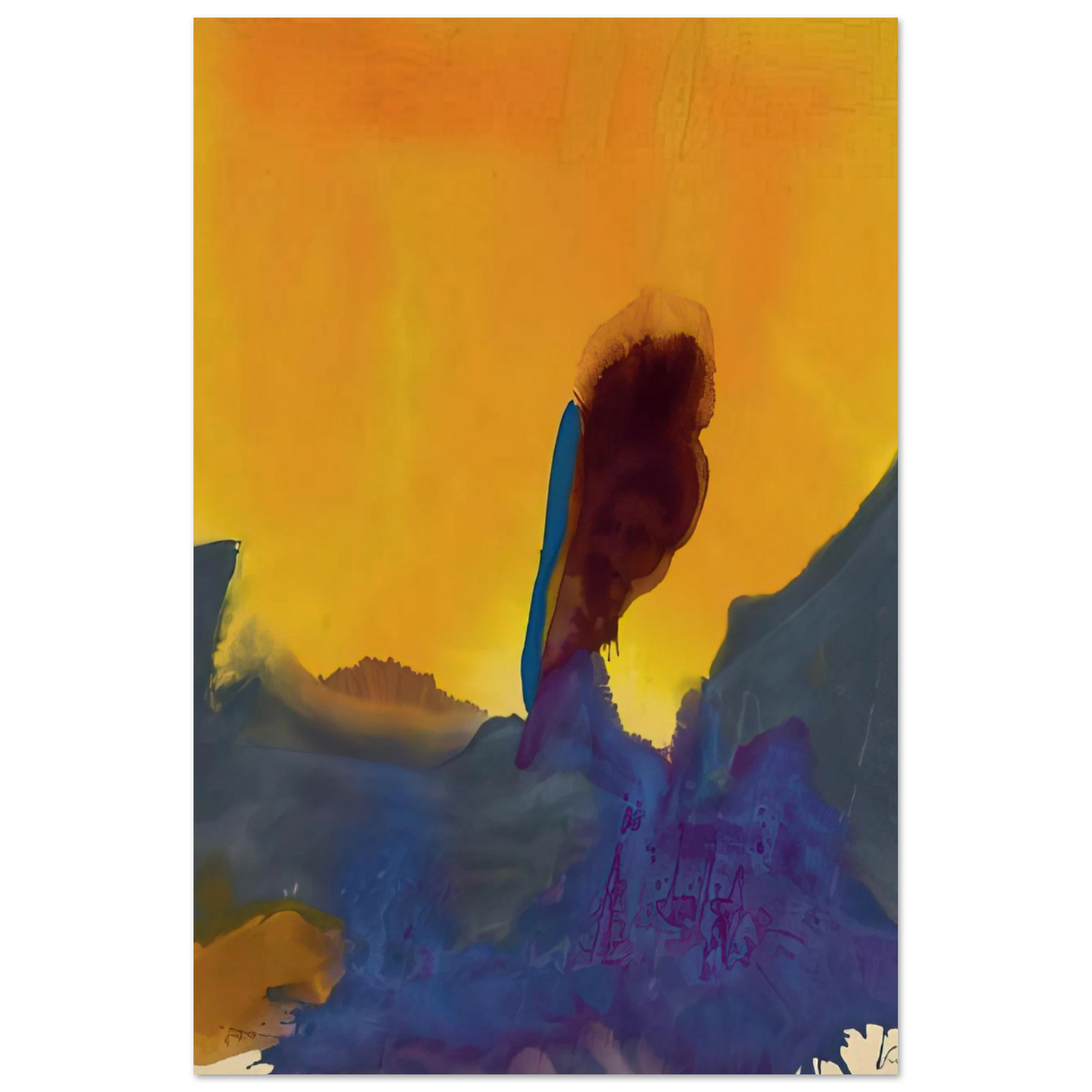 Helen Frankenthaler - Glow II - 1968 Wall art - 40x50 cm / 16x20 inches - Fine Art Poster-canvas - -
