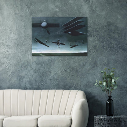 BLACK FLAG 1937 - Rene Magritte Brushed Aluminum Print - 70x100 cm / 28x40 inches | Rene Magritte Aluminum Print | Rene Magritte Prints