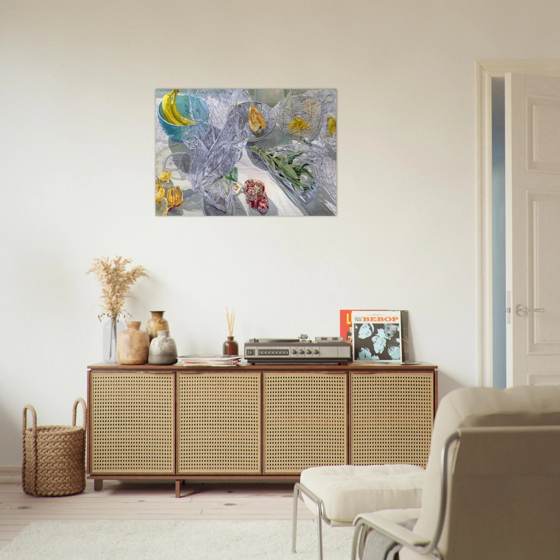 WHITE TULIPS 1999 - Janet Fish Brushed Aluminum Print - 70x100 cm / 28x40 inches | Janet Fish Aluminum Print | Janet Fish Prints