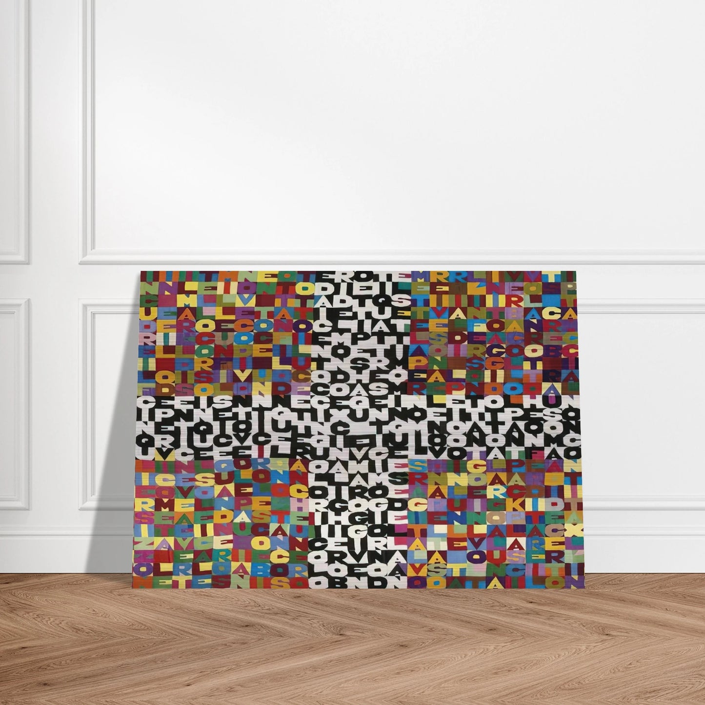 OGGI VENTICINQUESIMO GIORNO DEL SETTIMO MESE 1988 - Alighiero Boetti Brushed Aluminum Print - 70x100 cm / 28x40 inches | Alighiero Boetti Aluminum Print | Alighiero Boetti Prints