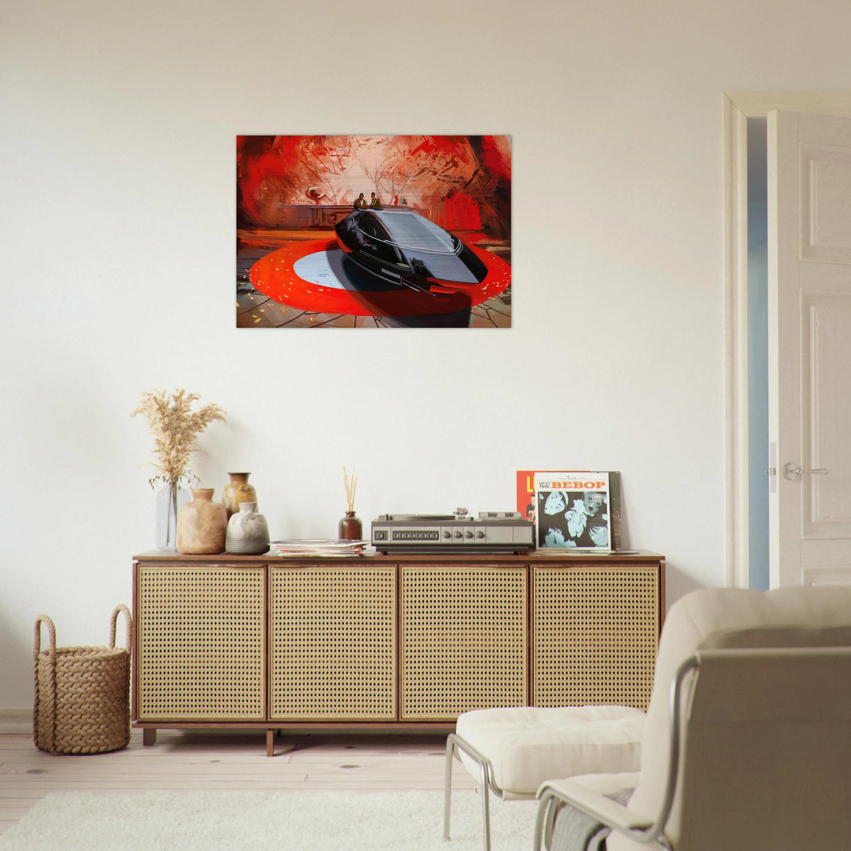 Syd Mead - Syd Mead Brushed Aluminum Print - 70x100 cm / 28x40 inches | Syd Mead Aluminum Print | Syd Mead Prints