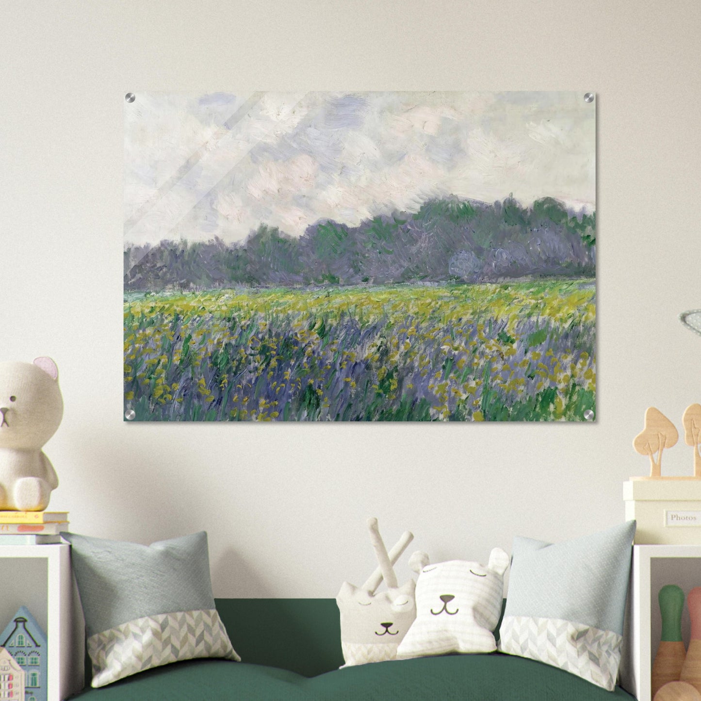 Field of Yellow Irises at Giverny - claude monet Acrylic Print - 70x100 cm / 28x40″ inches