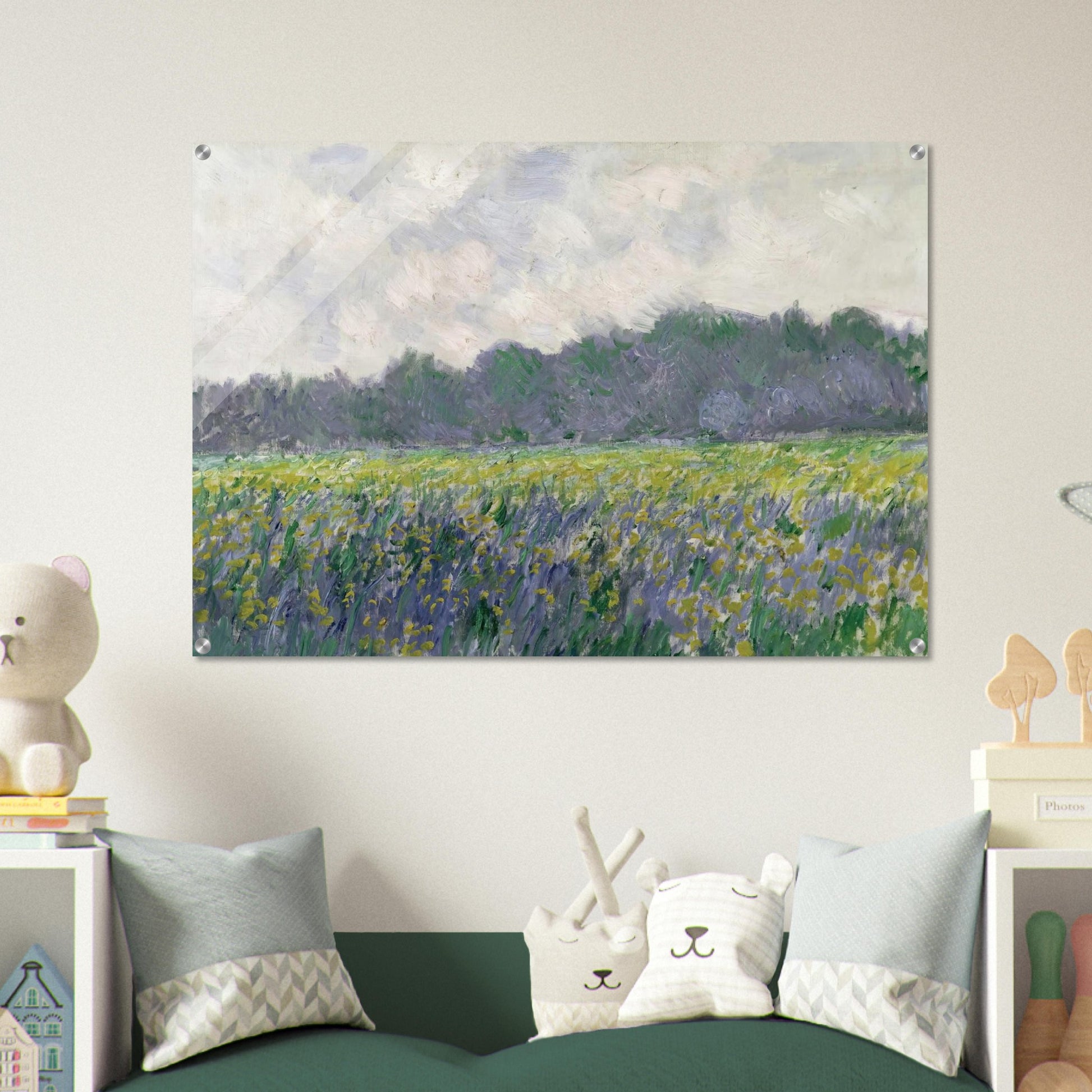 Field of Yellow Irises at Giverny - claude monet Acrylic Print - 70x100 cm / 28x40″ inches
