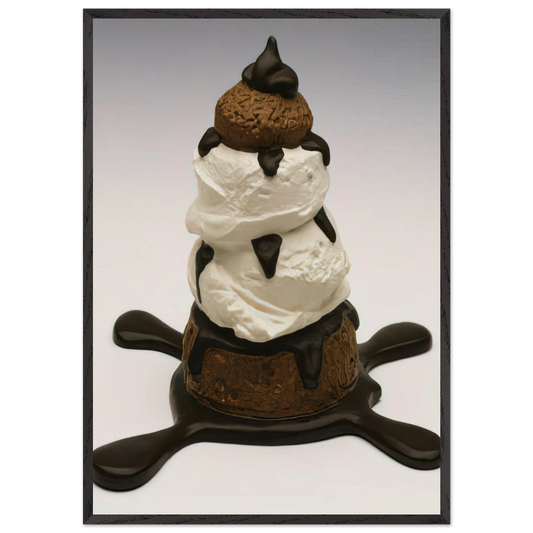 PROFITEROLE 1990 - Claes Oldenburg 70x100 cm / 28x40 inches Framed Art Print – Black Wooden Frame