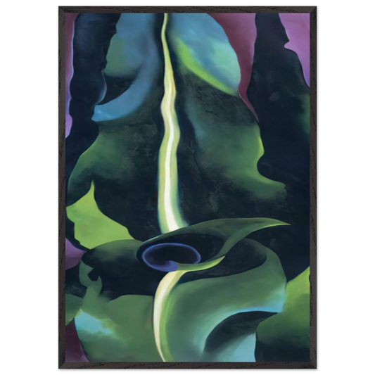 Corn Dark I - Georgia OKeeffe 70x100 cm / 28x40 inches Framed Art Print – Black Wooden Frame