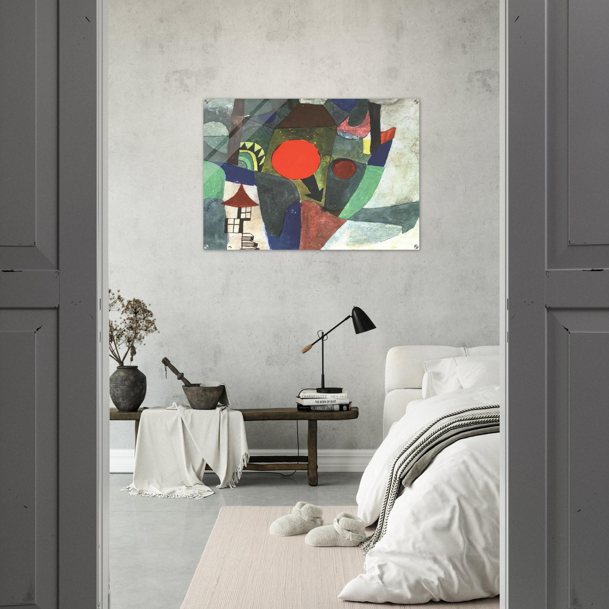 WITH THE SETTING SUN 1919 - Paul Klee Acrylic Print - 70x100 cm / 28x40″ inches